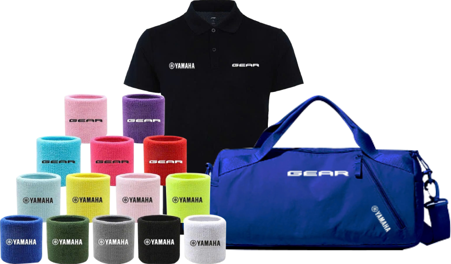 Combo túi thể thao, băng cổ tay và áo polo GEAR